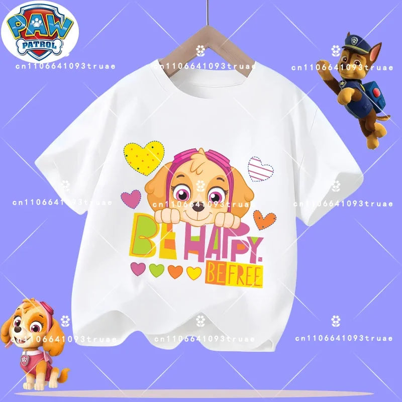 PAW Patrol Kids Cotton T-Shirt — Short Sleeve Cartoon Tee for Boys & Girls Ages 7–13