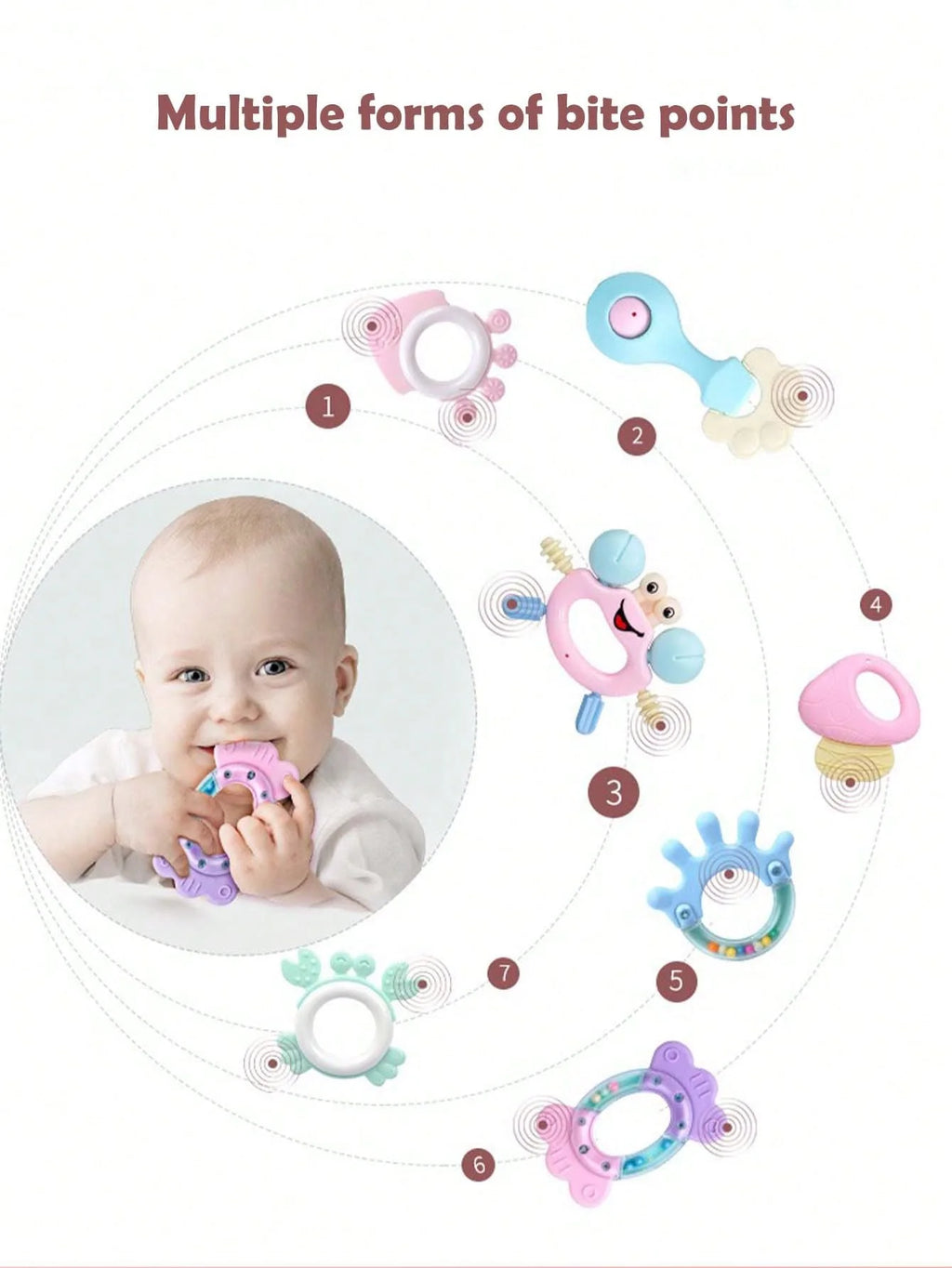 16-Piece Baby Rattle & Teether Toy Set — Newborn Sensory STEM Gift