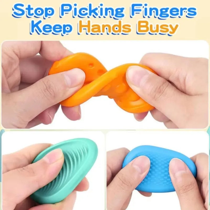 Sensory Fidget Toy Set for Kids & Adults — 6-Piece Soft Stress Reliever for Autism & ADHD