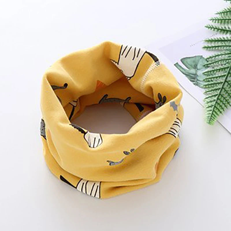 Winter Children Warmer Neck Scarf For Kids Boys Girls Neckerchief Cute Baby Cartoon Scarf Soft Neck Collar Children´s Scarves