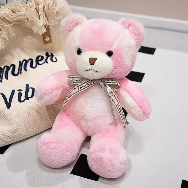 Kawaii Bow Tie Teddy Bear Plush Toy 30cm — Soft Stuffed Bear for Kids & Gifting