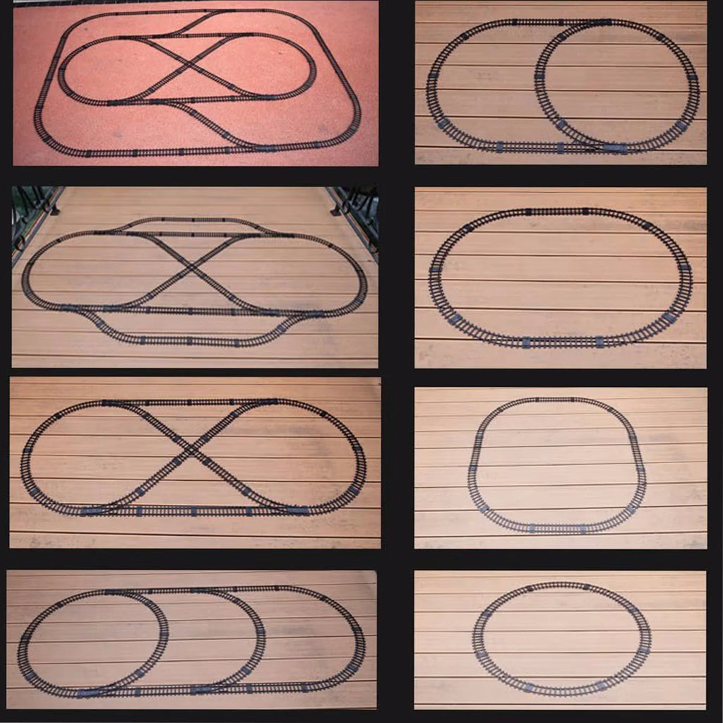 5cm wide Rail Track Expansion Pack for Railway King Classical City Train Flexible Track Straight Curved Rails Building Block Toy