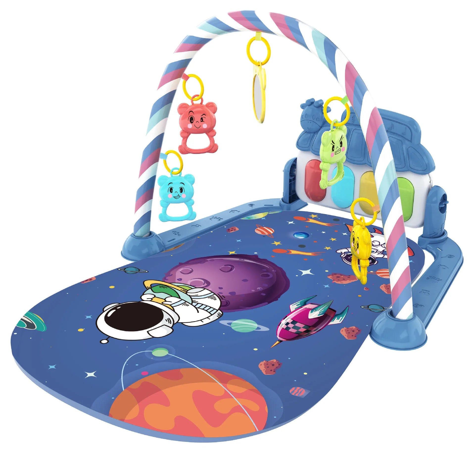 Musical Baby Activity Gym — Piano Keyboard Play Mat with Animal Sounds