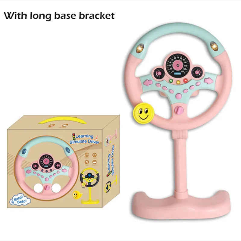Infant Shining Simulation Steering Wheel Toys Children's Toy Kids Early Education Copilots Stroller Steering Wheel Vocal Toys