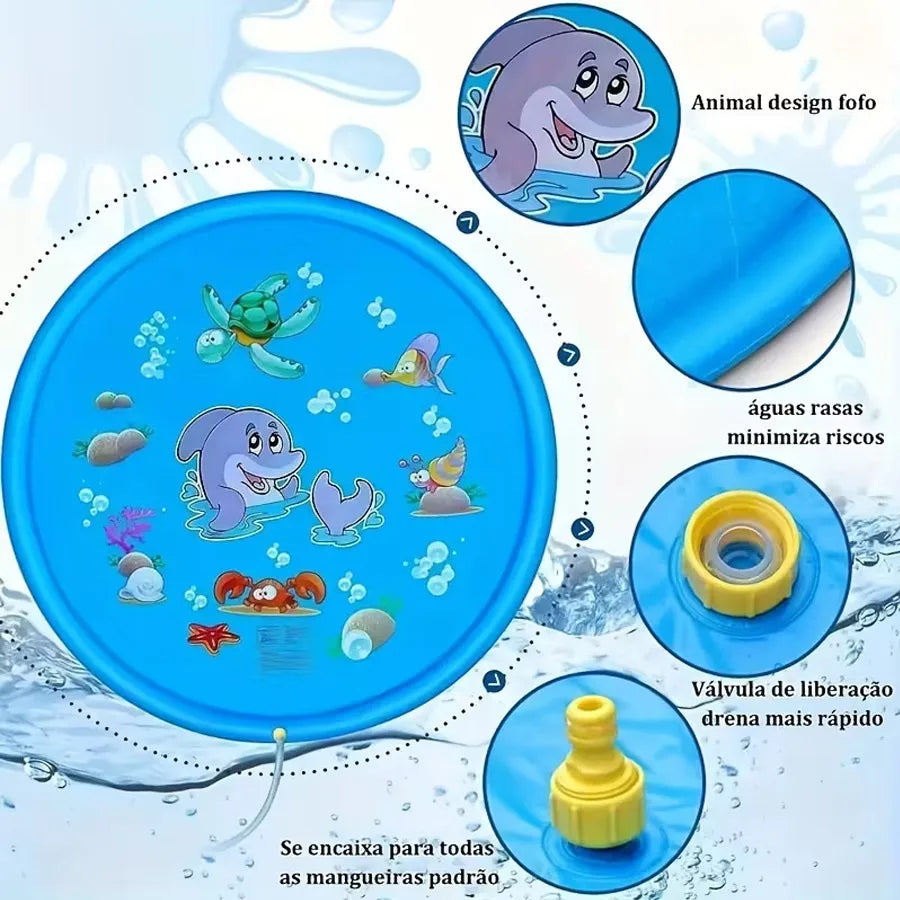 Extra-Large 100cm Thick PVC Kids' Water Sprinkler - Perfect for Ages 6-8 | Outdoor Play & Lawn Fun | Ideal Summer Cool-Down Toy