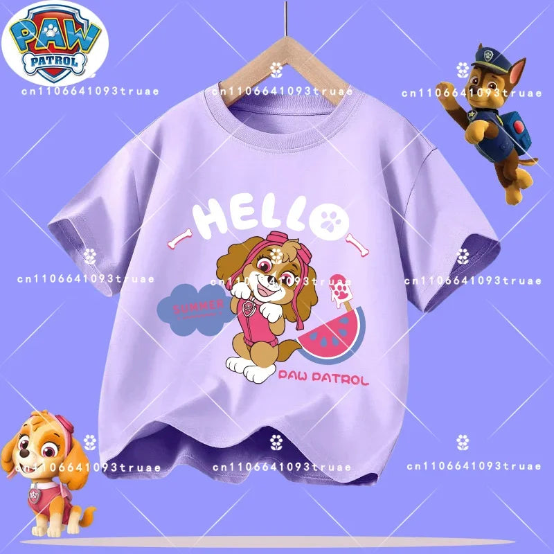 PAW Patrol Kids Cotton T-Shirt — Short Sleeve Cartoon Tee for Boys & Girls Ages 7–13