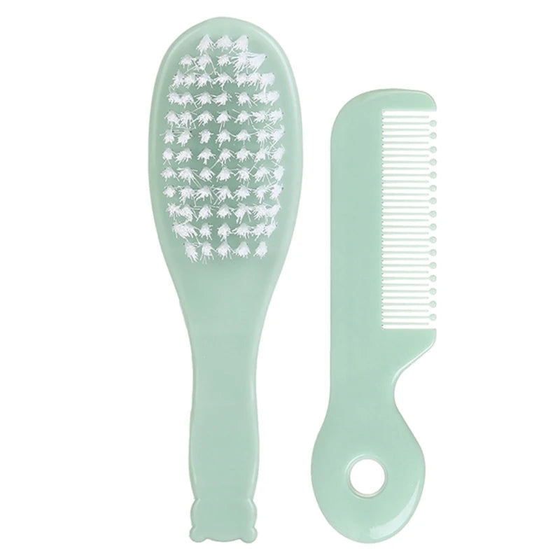 Baby Hair Brush & Comb Set Children Hair Brush Soft Nylon Bristle Cradle Caps Hair Brush for Toddler Infant  Massage Dropship