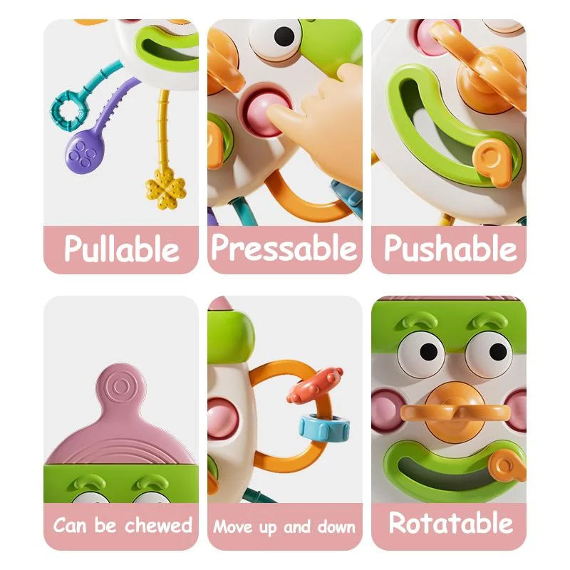 Montessori Pull String Sensory Toy for Babies & Toddlers (0–18 Months)