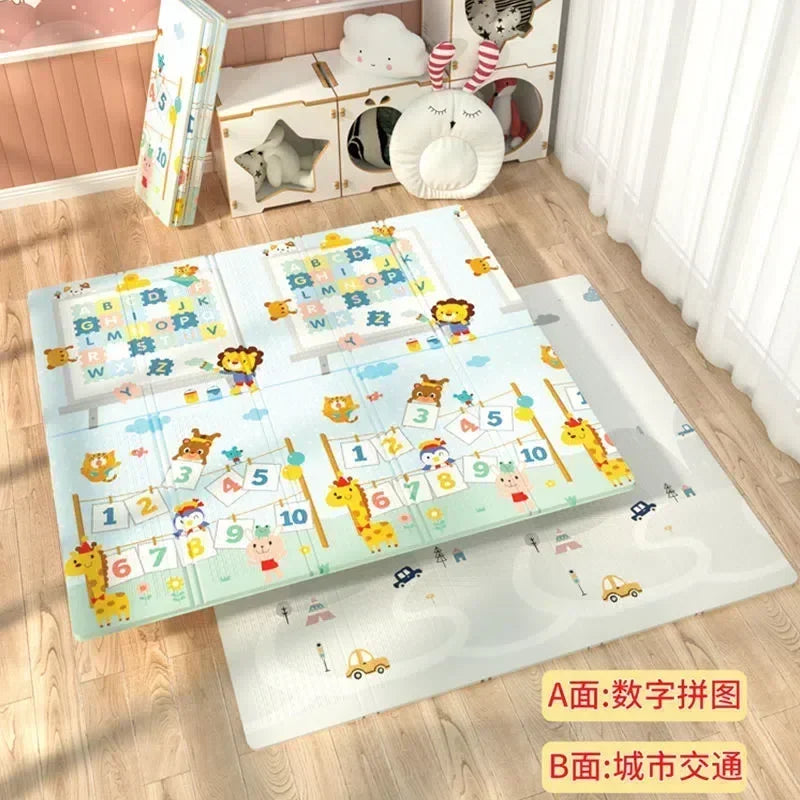 Foldable Children Blanket XPE Foam Baby Play Mat Soft Floor Crawling Pad Toys For Kids Carpet Folding Game Activity Rug with Bag