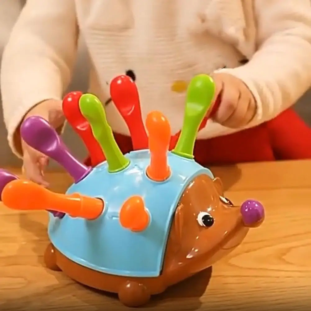 Hedgehog Insert Toy — Montessori Color Sorting & Fine Motor Skills Toy for Toddlers