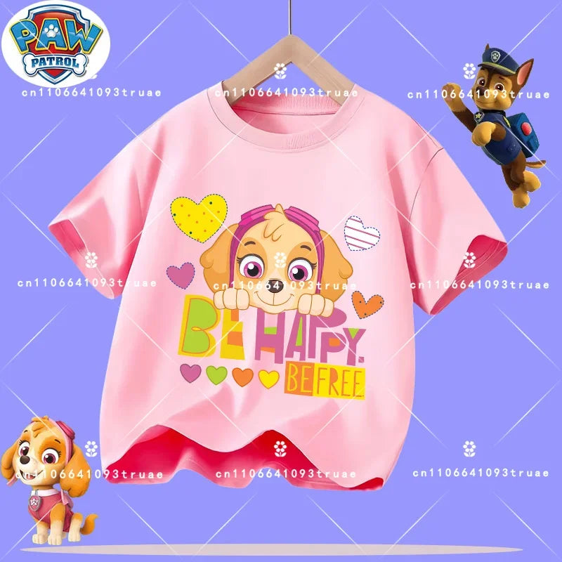PAW Patrol Kids Cotton T-Shirt — Short Sleeve Cartoon Tee for Boys & Girls Ages 7–13