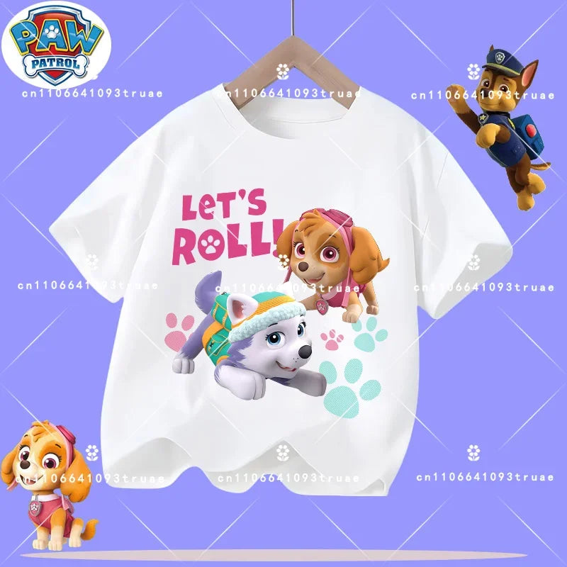 PAW Patrol Kids Cotton T-Shirt — Short Sleeve Cartoon Tee for Boys & Girls Ages 7–13
