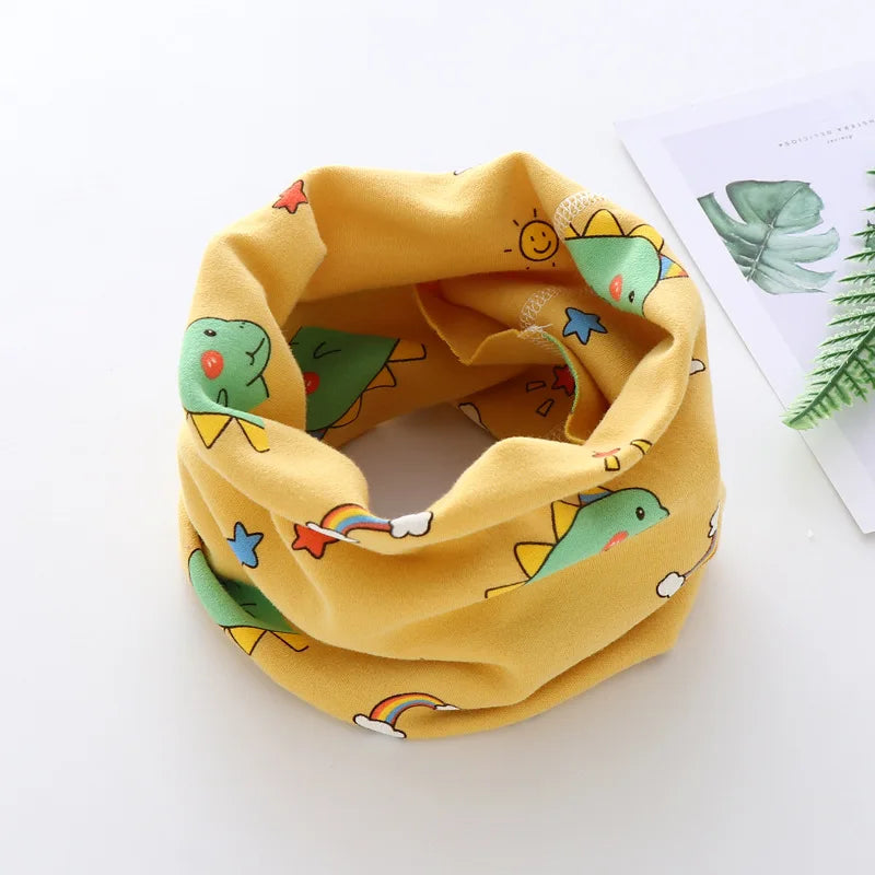 Winter Children Warmer Neck Scarf For Kids Boys Girls Neckerchief Cute Baby Cartoon Scarf Soft Neck Collar Children´s Scarves
