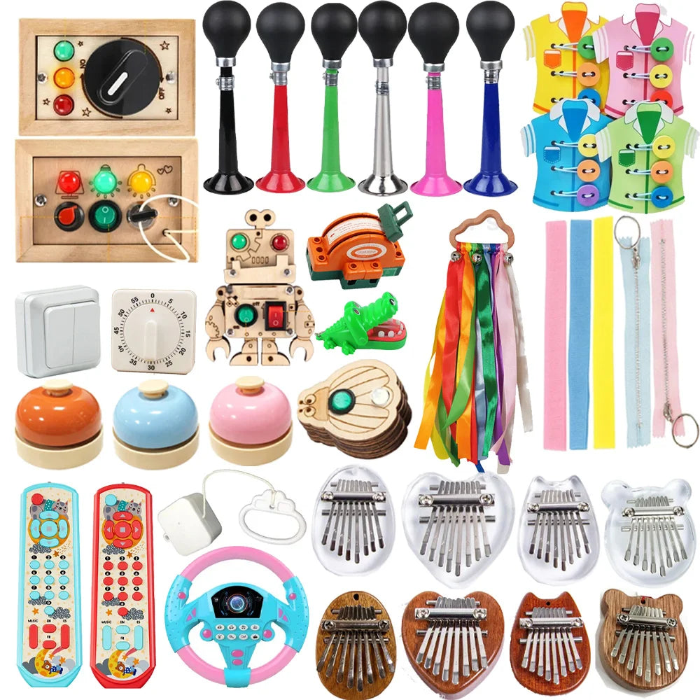 Handmade Montessori Busy Board — DIY Wooden Learning Activity Toy for Kids