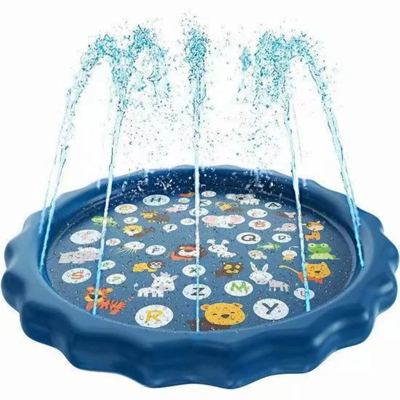 100cm Water Spray Pad Toy Ice Pad Lnflatable Children's PetsThick PVC Water Sprinkler Outdoor Play Lawn Summer Toy