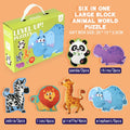 Wooden Jigsaw Puzzle Kids Toy Cartoon Animal Jigsaw Puzzles Game Early Educational Toys Gift Set for Children