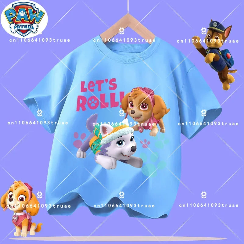 PAW Patrol Kids Cotton T-Shirt — Short Sleeve Cartoon Tee for Boys & Girls Ages 7–13