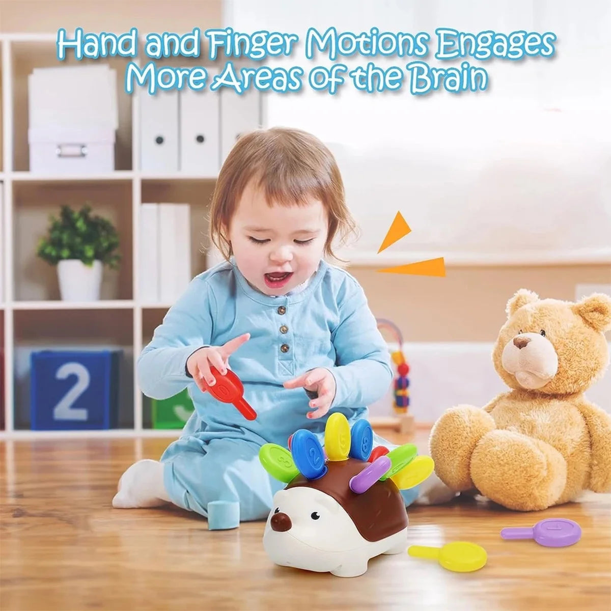 Sensory Hedgehog Cute Animals Toys Toddler Montessori Fine Motor Toys Baby Preschooler Educational Sensory Infant Travel Toys