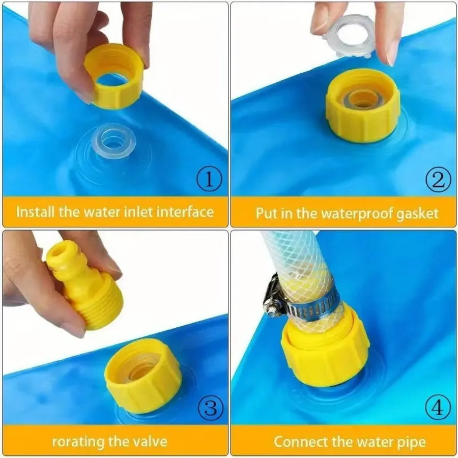 Extra-Large 100cm Thick PVC Kids' Water Sprinkler - Perfect for Ages 6-8 | Outdoor Play & Lawn Fun | Ideal Summer Cool-Down Toy