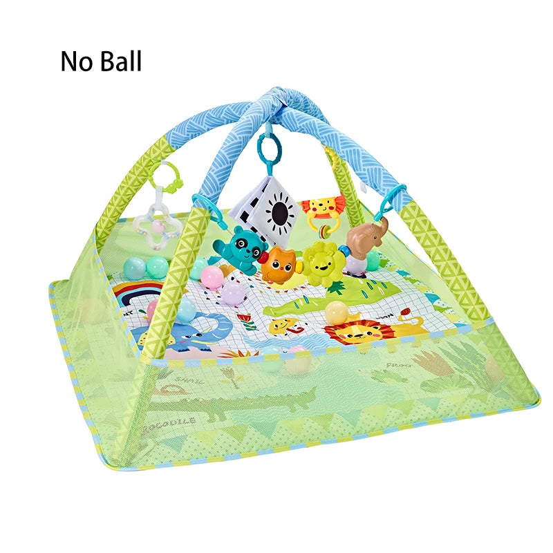 Baby Play Gym Mat — Newborn Activity Gym with Tummy Time & Crawling Blanket