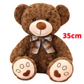 Kawaii Teddy Bear Plush Pillow Toy 25/35cm — Soft Bow-Knot Stuffed Bear for Kids