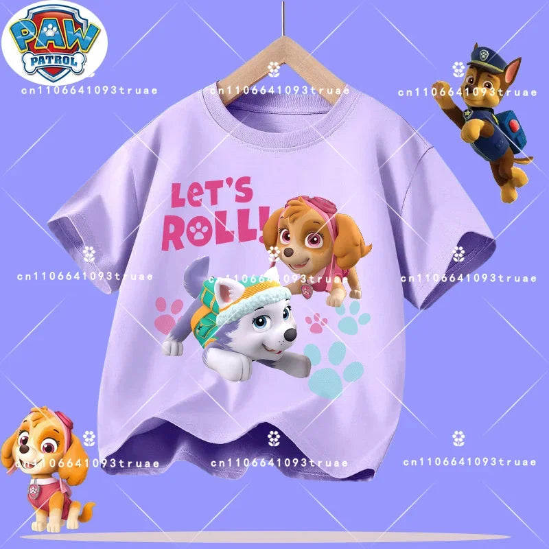 PAW Patrol Kids Cotton T-Shirt — Short Sleeve Cartoon Tee for Boys & Girls Ages 7–13