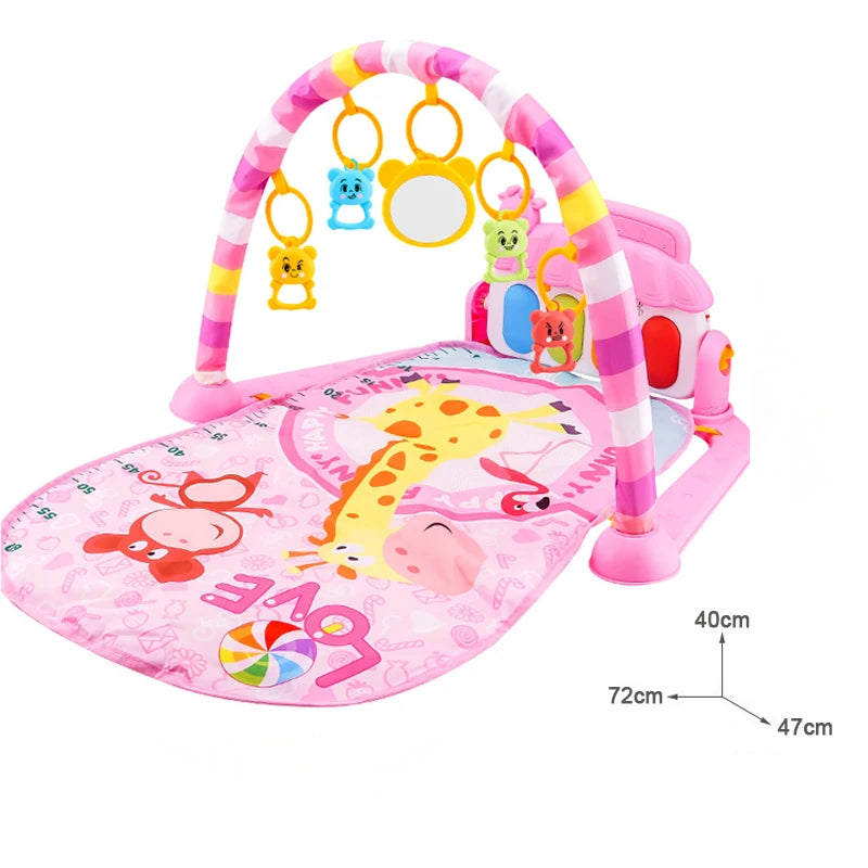 Musical Baby Activity Gym — Piano Keyboard Play Mat with Animal Sounds