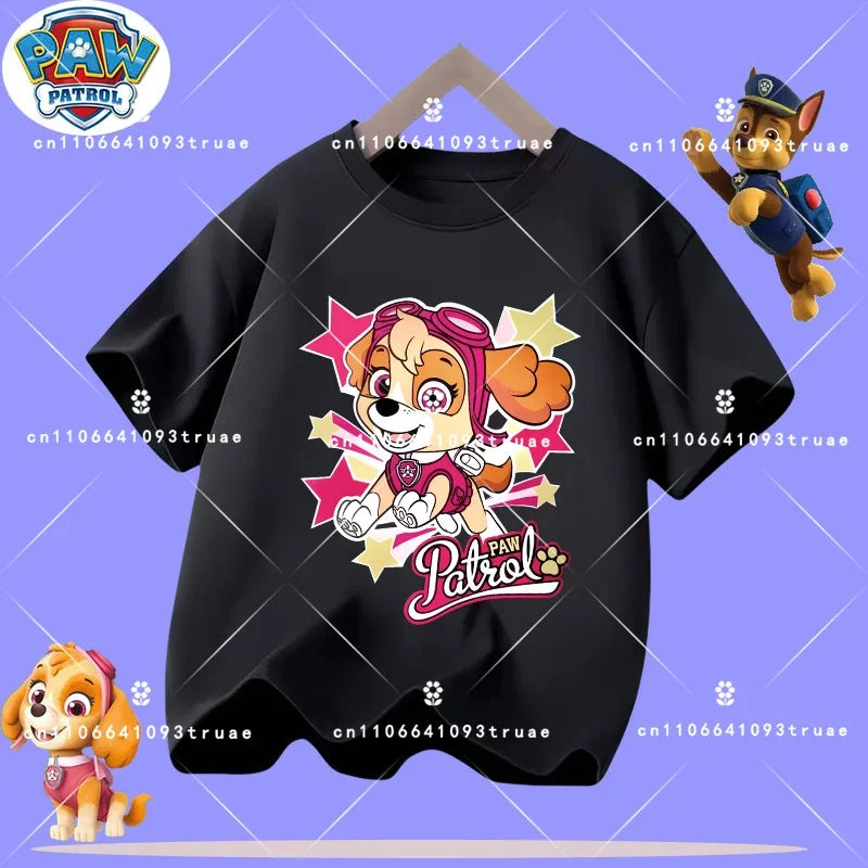 PAW Patrol Kids Cotton T-Shirt — Short Sleeve Cartoon Tee for Boys & Girls Ages 7–13