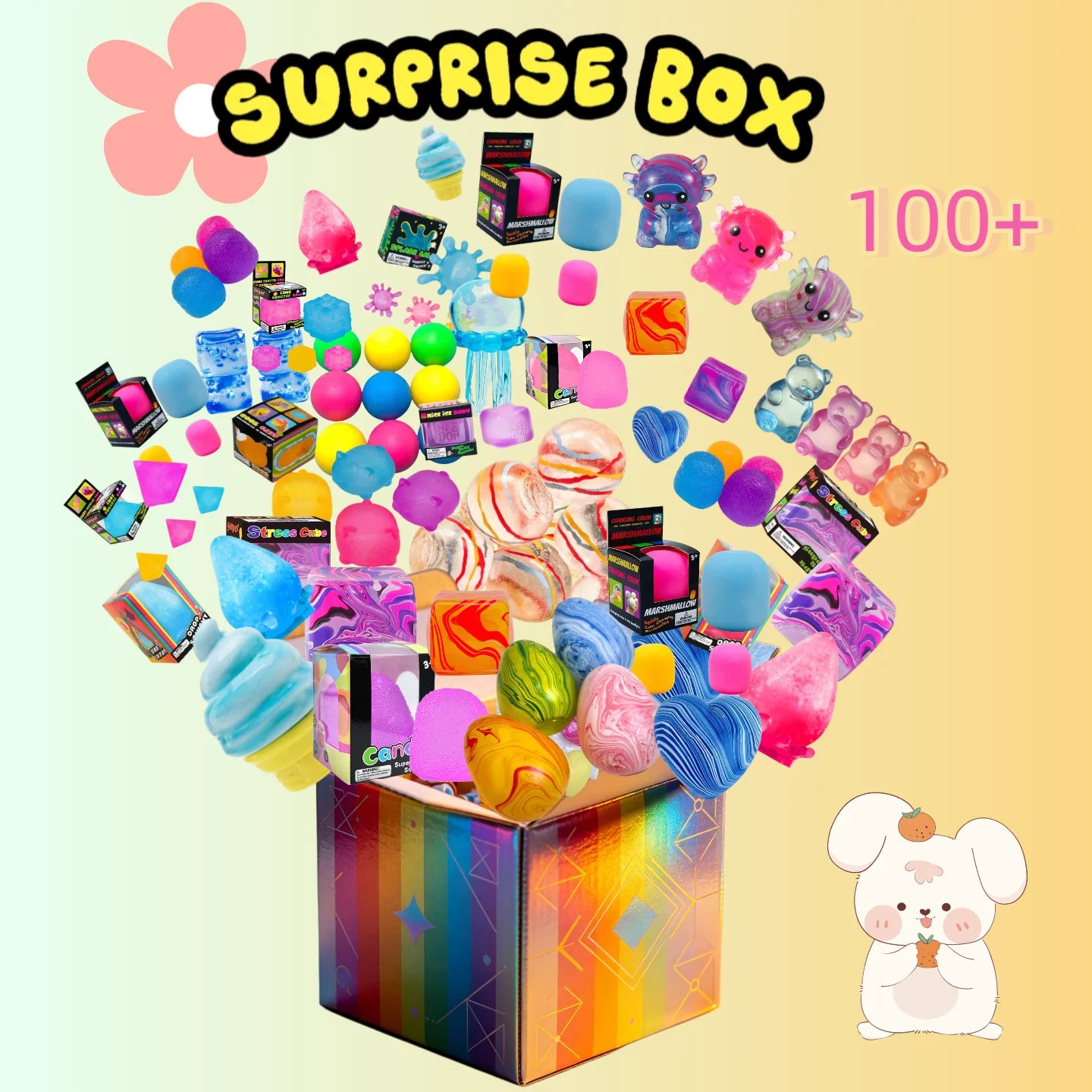 100-Piece Squishy Blind Box Set — Slow Rebound Fidget Toys for Kids