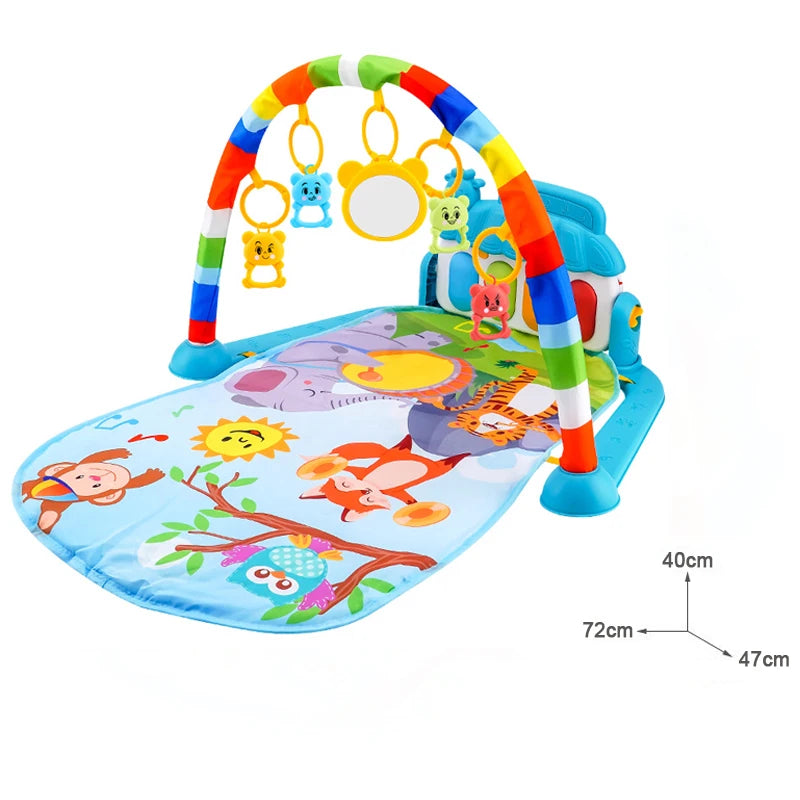 Musical Baby Activity Gym — Piano Keyboard Play Mat with Animal Sounds
