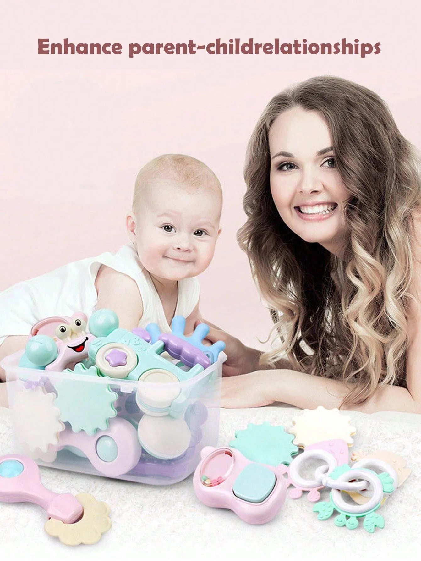 16-Piece Baby Rattle & Teether Toy Set — Newborn Sensory STEM Gift