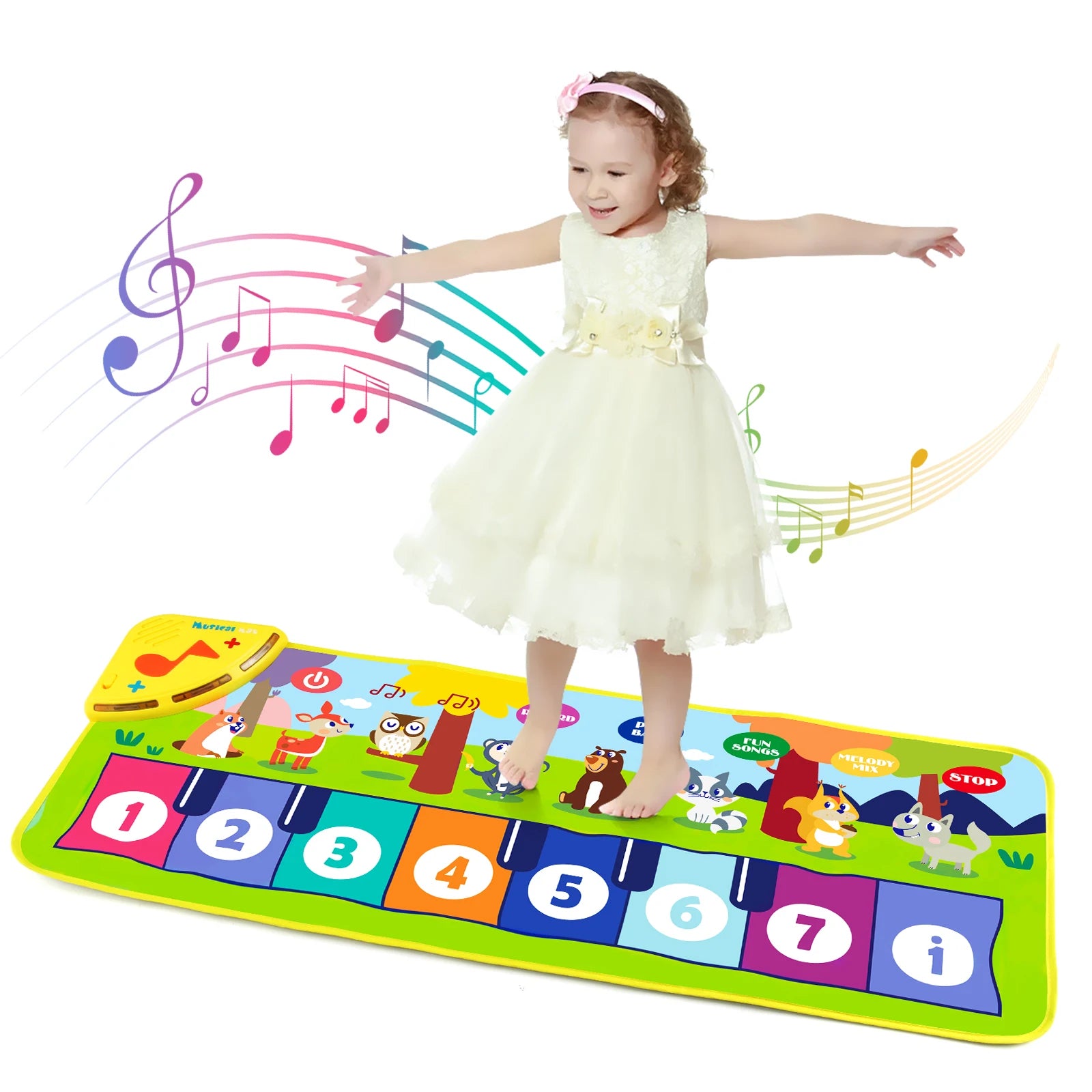Kids Music Piano Mat 80x30cm — 8 Animal Sounds & Educational Keyboard Toy