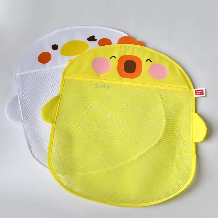 Baby Bathroom Mesh Bag with Sucker for Children Toys Kid Bathtub Doll Organizer Cartoon Animal Shapes Cloth Toys Storage Net Bag