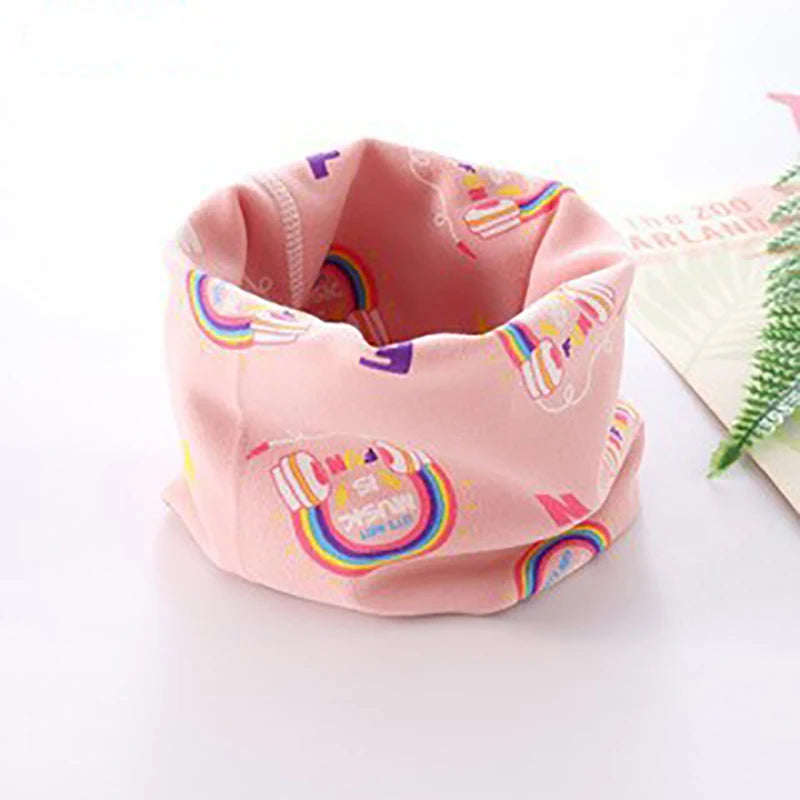 Winter Children Warmer Neck Scarf For Kids Boys Girls Neckerchief Cute Baby Cartoon Scarf Soft Neck Collar Children´s Scarves