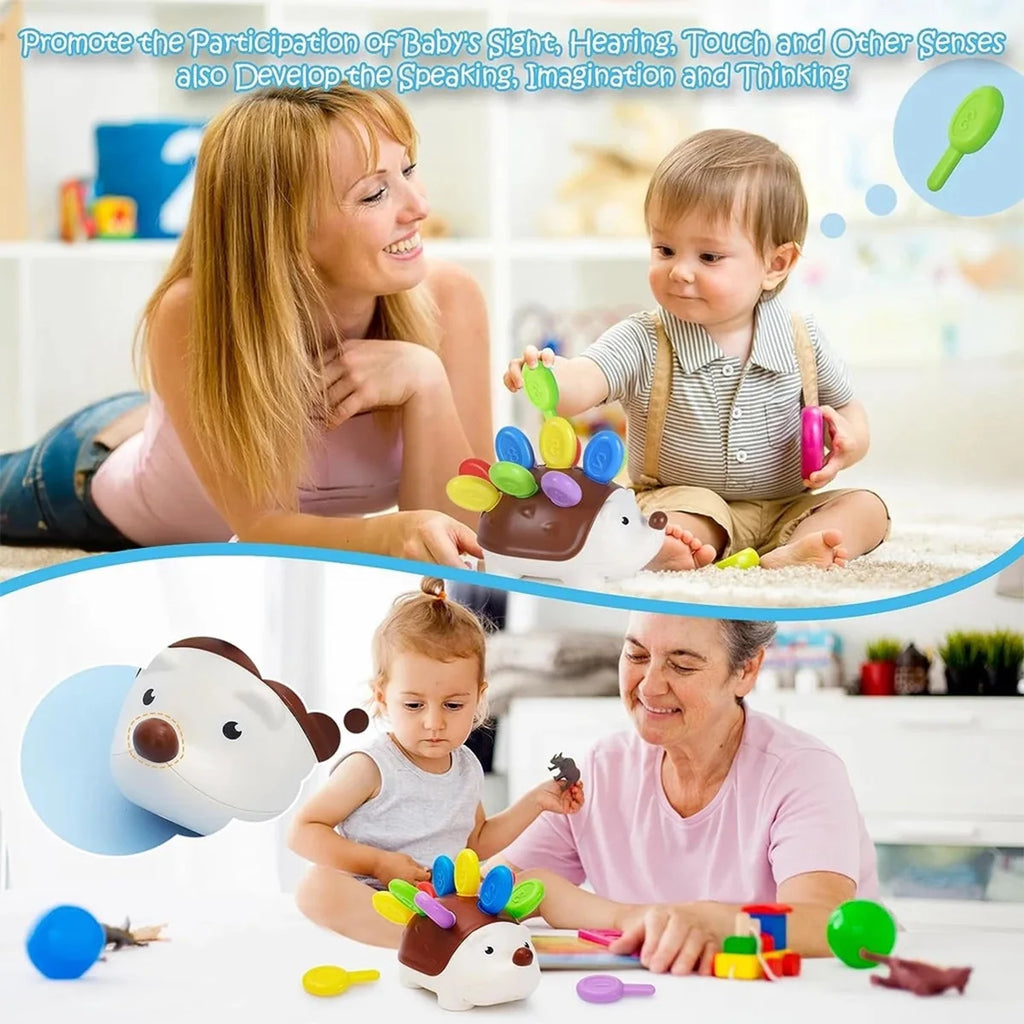 Sensory Hedgehog Cute Animals Toys Toddler Montessori Fine Motor Toys Baby Preschooler Educational Sensory Infant Travel Toys