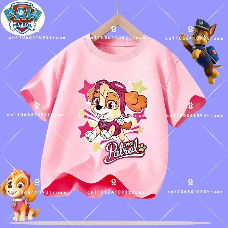 PAW Patrol Kids Cotton T-Shirt — Short Sleeve Cartoon Tee for Boys & Girls Ages 7–13