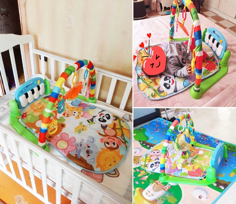 Musical Baby Activity Gym — Piano Keyboard Play Mat with Animal Sounds