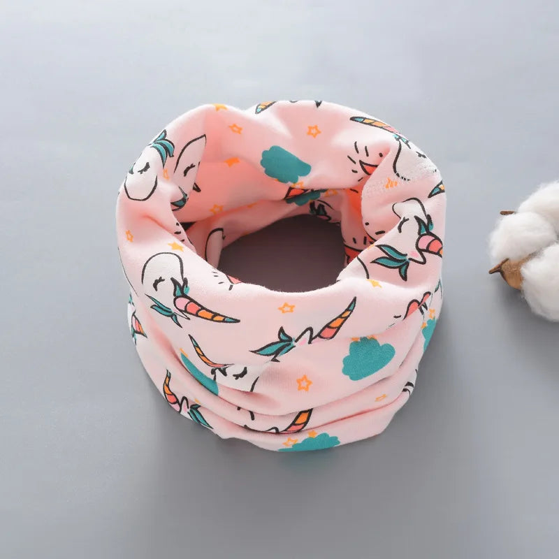 Winter Children Warmer Neck Scarf For Kids Boys Girls Neckerchief Cute Baby Cartoon Scarf Soft Neck Collar Children´s Scarves