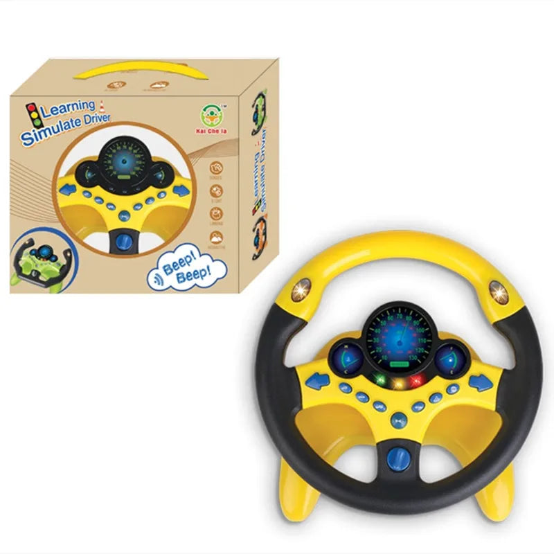 Infant Shining Simulation Steering Wheel Toys Children's Toy Kids Early Education Copilots Stroller Steering Wheel Vocal Toys
