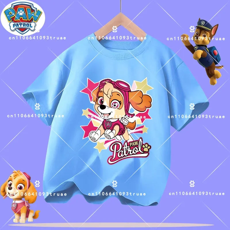 PAW Patrol Kids Cotton T-Shirt — Short Sleeve Cartoon Tee for Boys & Girls Ages 7–13