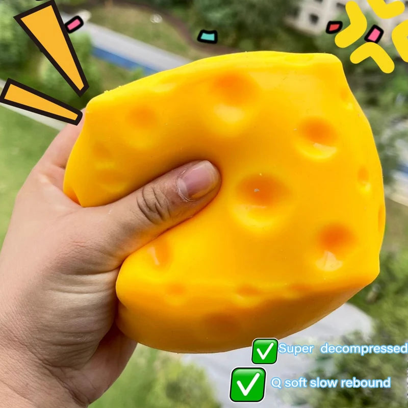 Simulate Cheese Slow Rebound Pinching Office Decompression Slow Rebound Cheese Pinching Ornament Relax And Decompress And Knead