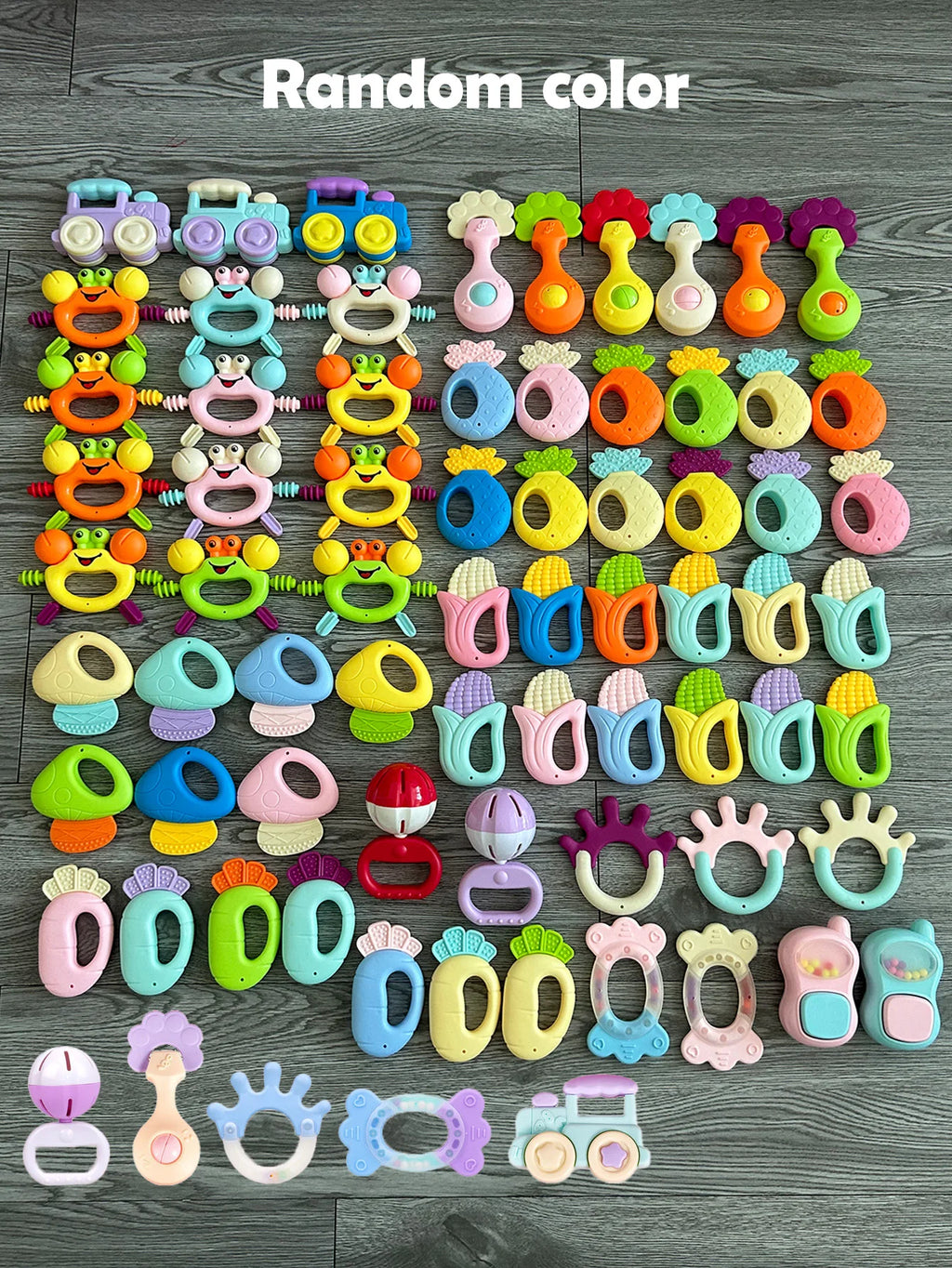 16-Piece Baby Rattle & Teether Toy Set — Newborn Sensory STEM Gift