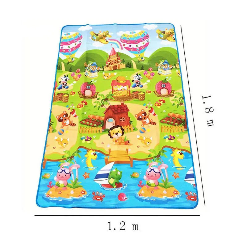 Large Baby Play Mat 180x120cm — Waterproof Crawling Carpet for Indoor & Outdoor