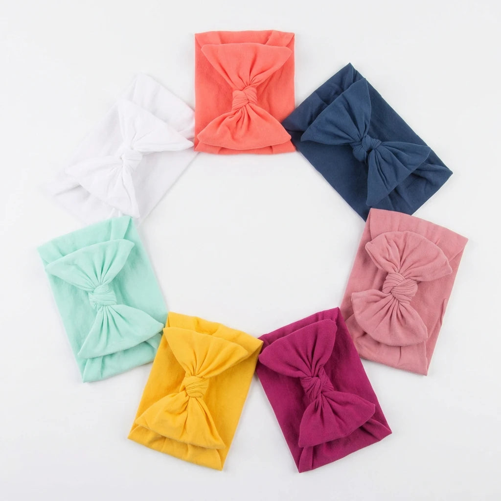 Soft Baby Bow Headbands for Girls — Elastic Newborn Hair Accessories
