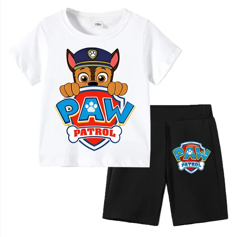 PAW Patrol Boys Summer Set — Short Sleeve T-Shirt & Shorts 2-Piece Outfit Ages 3–8