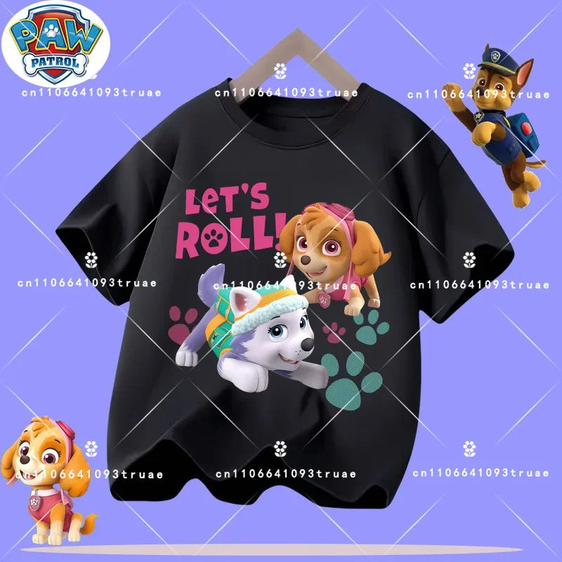 PAW Patrol Kids Cotton T-Shirt — Short Sleeve Cartoon Tee for Boys & Girls Ages 7–13