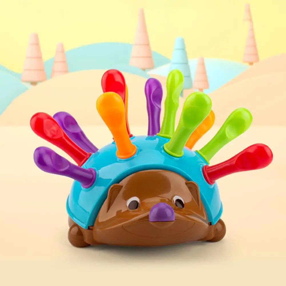Hedgehog Insert Toy — Montessori Color Sorting & Fine Motor Skills Toy for Toddlers