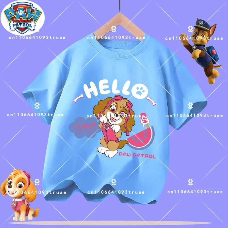 PAW Patrol Kids Cotton T-Shirt — Short Sleeve Cartoon Tee for Boys & Girls Ages 7–13