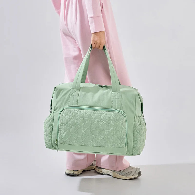 Personalized Large Capacity Mommy Bag for Women Tote Baby Diaper Nappy Bags Custom Baby Name Shoulder Solid Color Maternity Bags