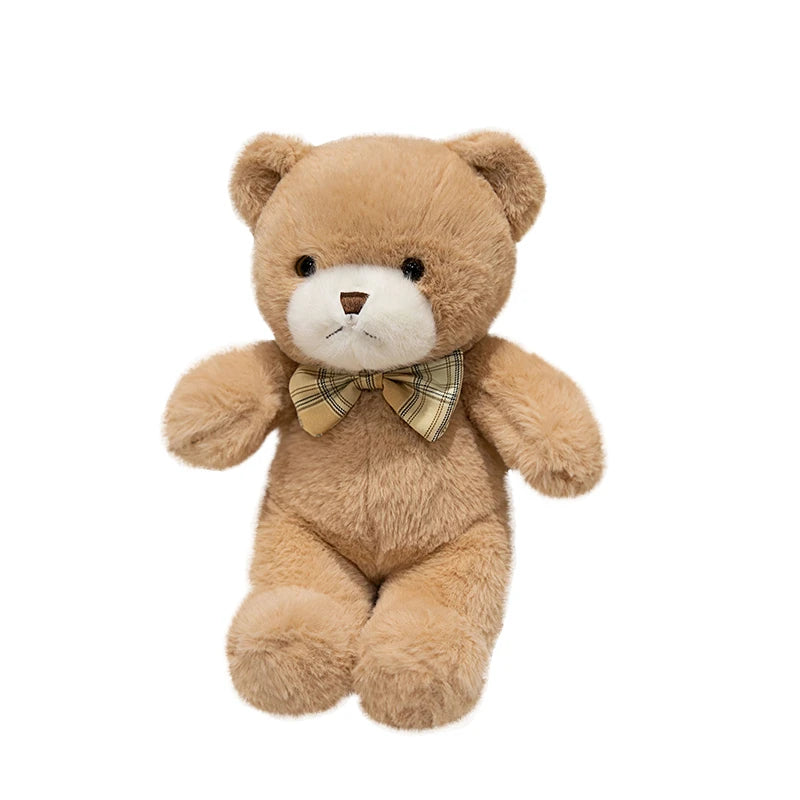 Kawaii Bow Tie Teddy Bear Plush Toy 30cm — Soft Stuffed Bear for Kids & Gifting